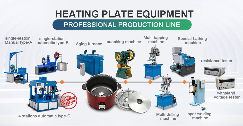 rice cooker heating plate production line rice cooker heating plate production line